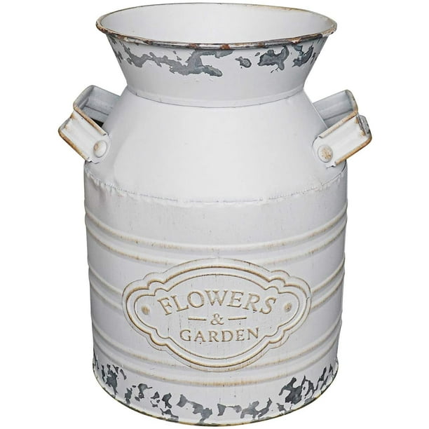 Cabilock IRO Vase Farmhouse Pitcher Vase Metal Flower Vase Decorative Country Vintage Old Milk Can Rustic Shabby Chic Vase Primitive Distressed Vase Bucket Cabilock IRO Vase Farmhouse Pitcher Vase Metal Flower Vase Decorative Country Vintage Old Milk Can Rustic Shabby Chic Vase Primitive Distressed Vase Bucket